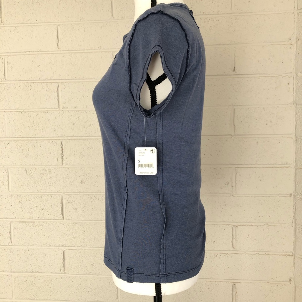 NWT Free People/We The Free Always Yours Tee in Shaded Lake (Blue) - Picture 6 of 11